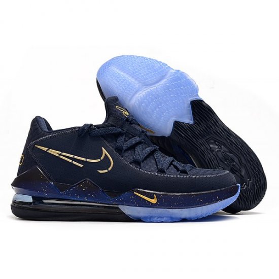 Nike Erkek Lebron 17 Low Obsidian / Metal Altın / Mavi Basketbol Ayakkabısı Türkiye - BBPO33W4